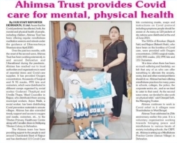 Ahimsa Trust provides Covid care for mental, physical health